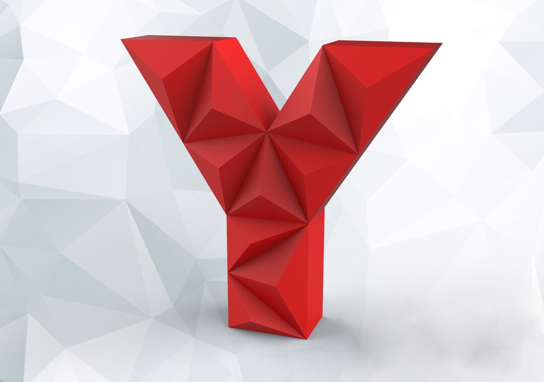 Papercraft Letter Y 3D DIY Pepakura Origami Paper Low Poly - Etsy