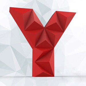 Papercraft Letter Y 3D DIY Pepakura Origami Paper Low Poly - Etsy