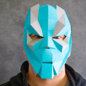 Mask Paper Craft, SVG, Digital Template, Origami, PDF Download DIY, Low Poly, Trophy, Sculpture, Model