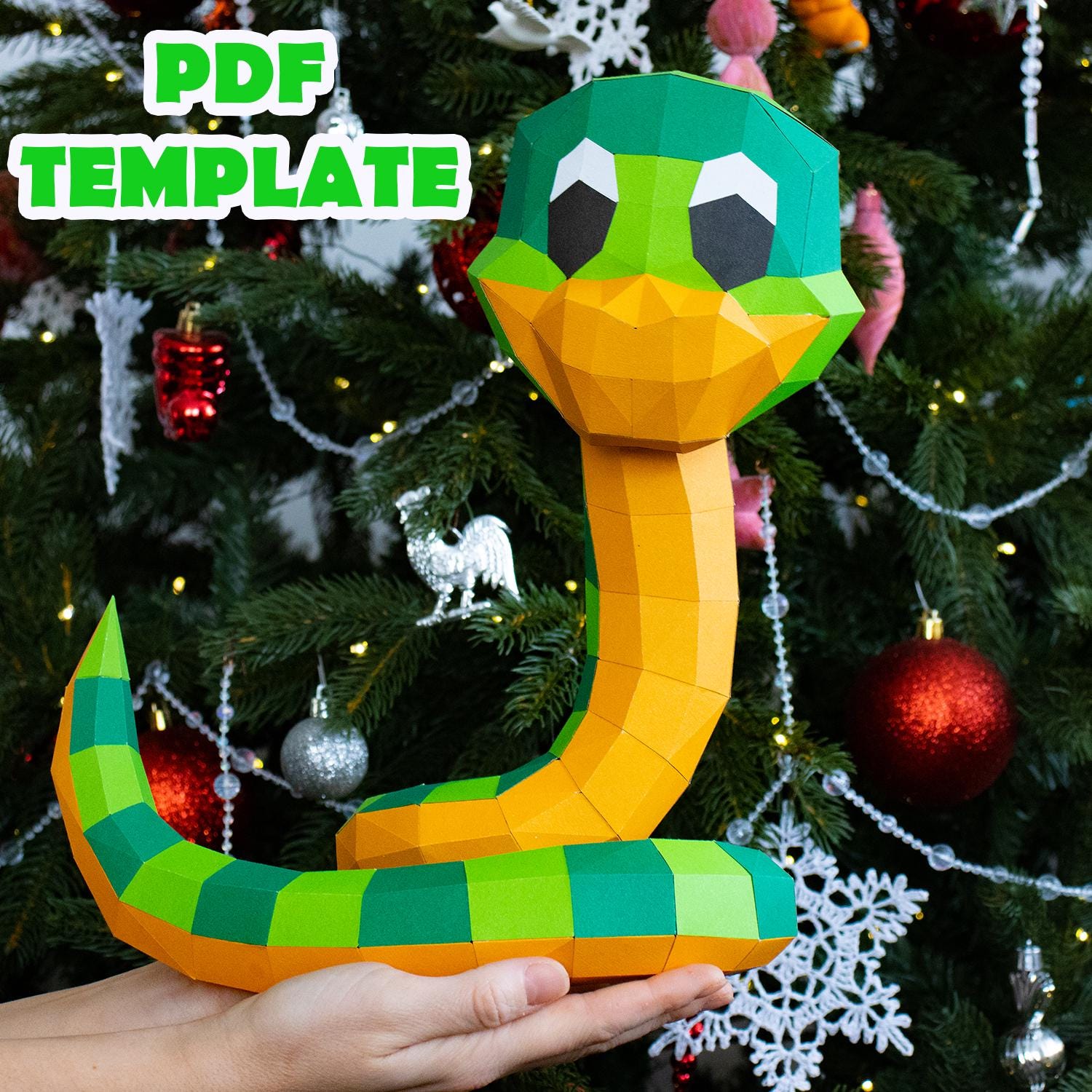 Craft Pdf Templete Snake Pepakura, Paper Craft, PDF Template, DIY, Digital Download - Etsy