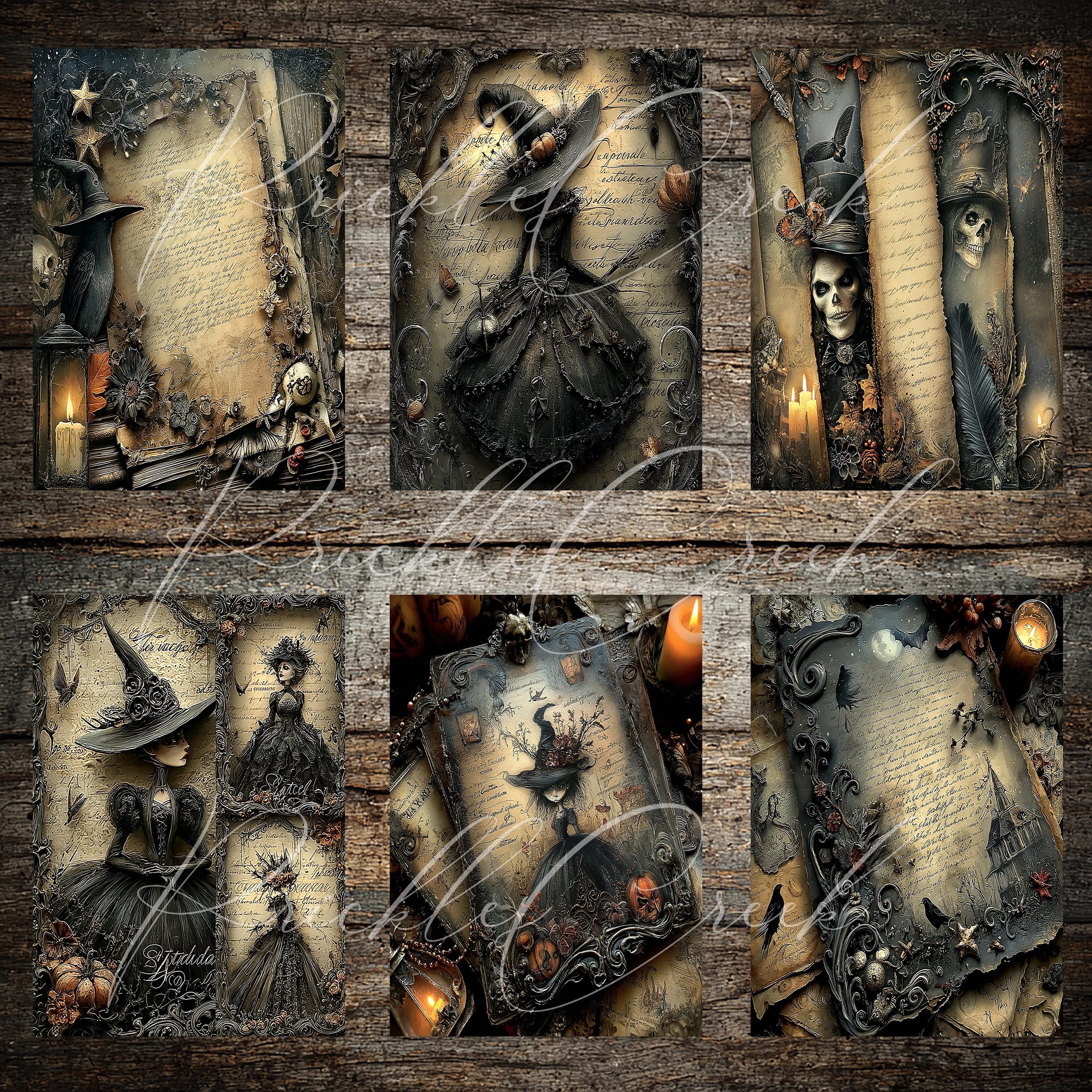 Gothic Witch Whimsical Junk Journal Witchcraft, Witch, Magic, Scrapbook ...
