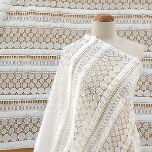 Guipure Embroidered Lace Fabric,Bridal Lace  By The Yard