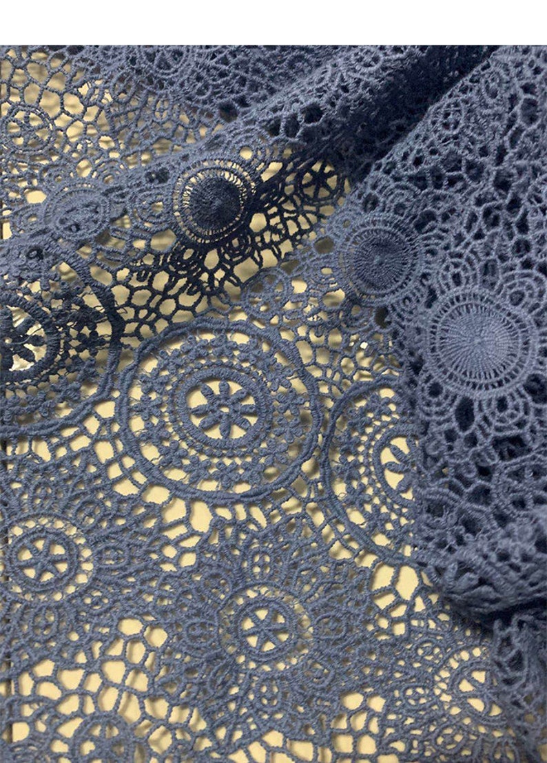 Embroidered Flower Lace Fabricguipure Lace Fabricelegant Etsy