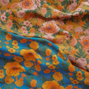 Brocade Fabric,Flower Jacquard Fabric By The Yard