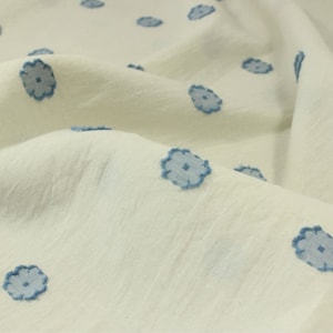Flower Embroidery Cotton Linen Fabric ,Embroidered Fabric For Dress,Clothing,National Style Fabric By The Yard
