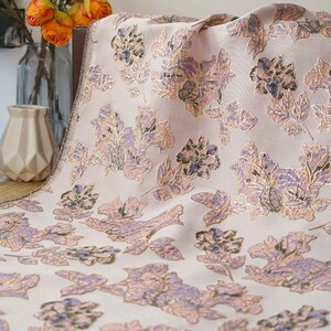 Soft Sheen Flower Jacquard Fabric By The Yard