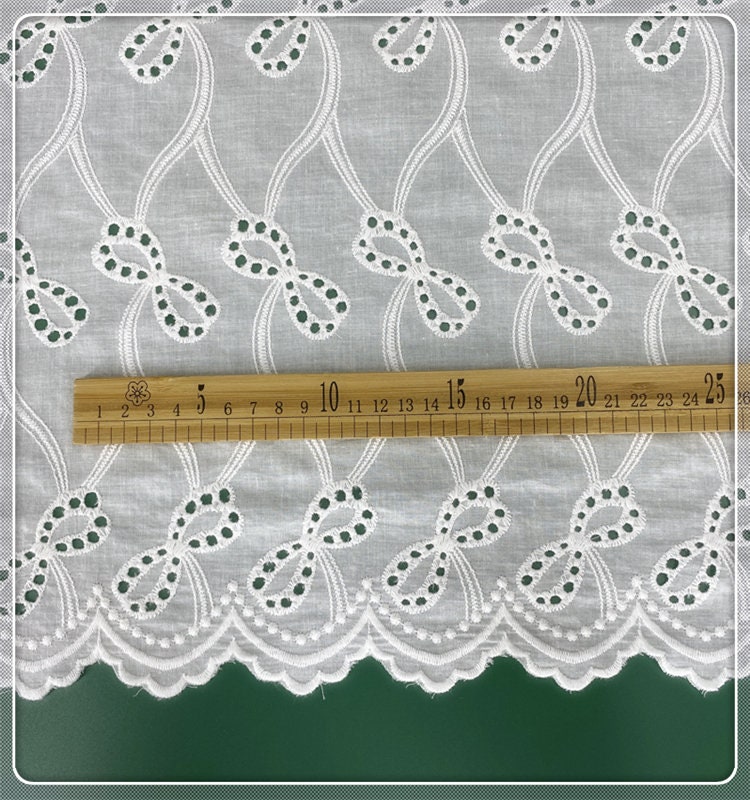 Flower Embroidery Cotton Fabric cotton Embroidered Fabric for Etsy UK