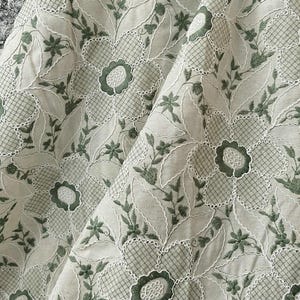 Embroidery Linen Fabric ,Cotton Linen Embroidered Fabric For Dress,Clothing,National Style Fabric By The Yard