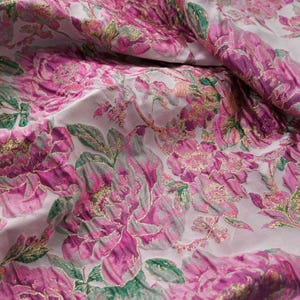 Flower Jacquard Fabric By The Yard