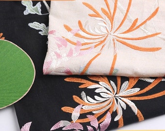 Embroidey Linen Fabric By The Yard