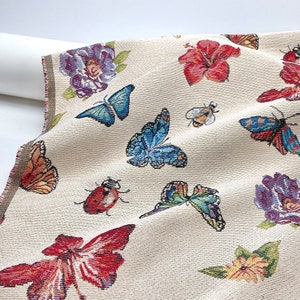 Soft Sheen Butterfly Jacquard Fabric By The Yard