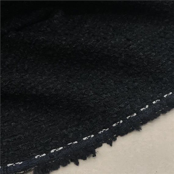 Black Tweed Fabric by the Yard | Etsy