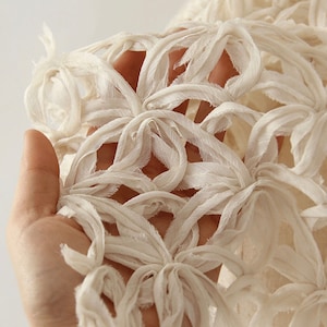 Flower Embroidery Lace Fabric By The Yard