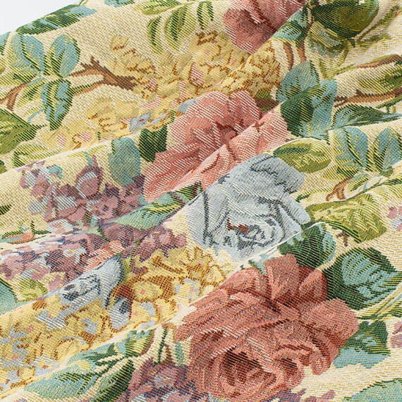 Soft Sheen Flower Jacquard Fabric by the Yard - Etsy
