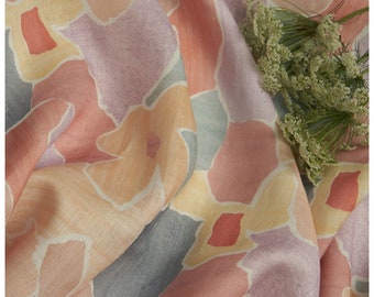 Printed Linen Fabric By The Yard