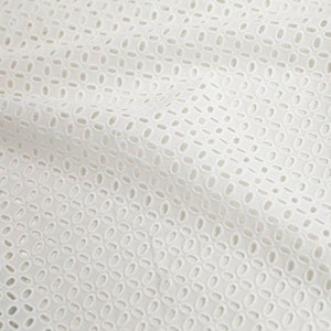 Cotton Eyelet Borders Fabric, Embroidery Cotton Fabric, Hollowed Border Lace Fabric By The Yard