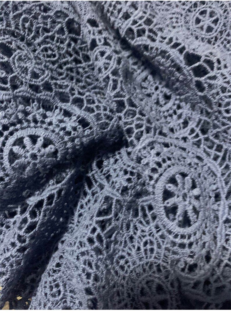 Embroidered Flower Lace Fabricguipure Lace Fabricelegant Etsy