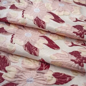 Flower Jacquard Brocade Fabric By The Yard