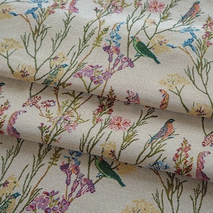 Soft Sheen Flower Jacquard Fabric By The Yard