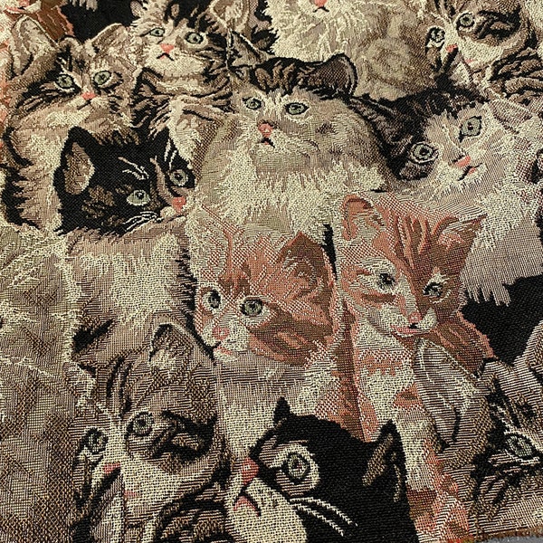 Cat Jacquard Fabric By The Yard