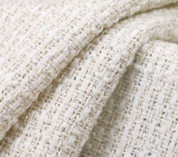 White Tweed Fabric