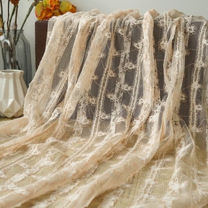 Embroidery Chiffon Fabric ,Chiffon Embroidered Fabric For Dress,Clothing,National Style Fabric By The Yard