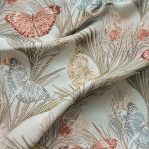 Brocade Fabric,Butterfly Jacquard Fabric By The Yard