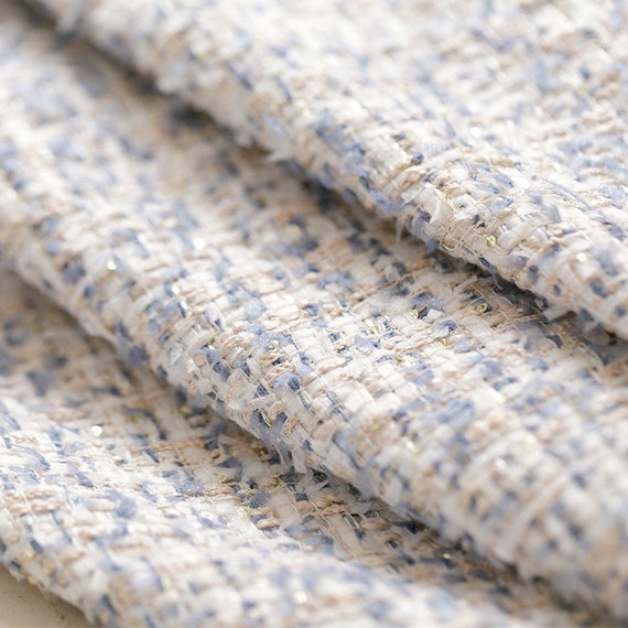 Tweed Fabricgold Cotton Yarnwoven Soft Fabric by the Yard 
