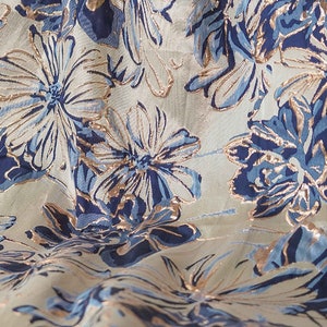Brocade Fabric,Soft Sheen Flower Jacquard Fabric By The Yard