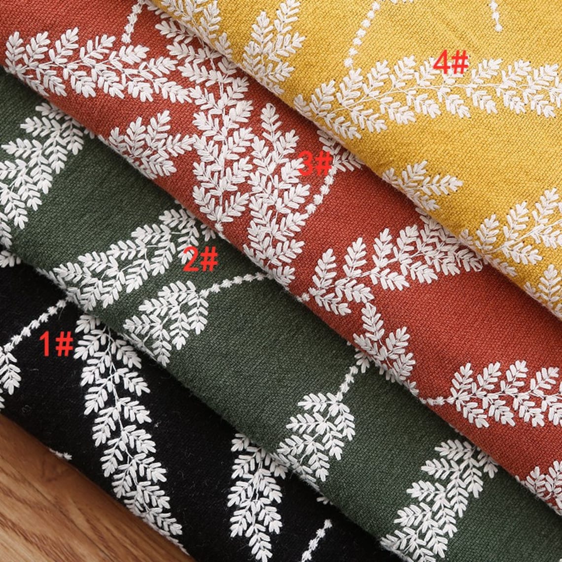 Embroidery Cotton Linen Fabric Cotton Linen Embroidered Etsy