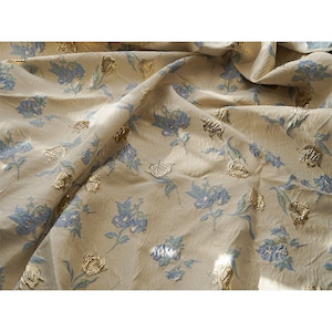 Tecido de fio de ouro brocado, tecido de emenda de jacquard de flores por quintal