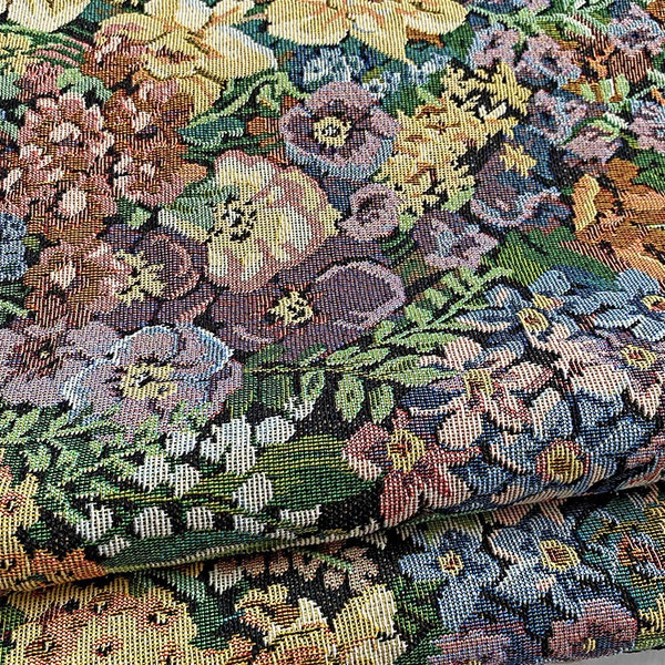 Tissu jacquard fleuri doux au lustre par mètre