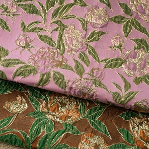 Brocade Fabric,Soft Sheen Flower Jacquard Fabric By The Yard