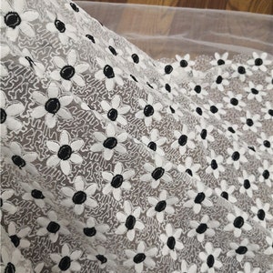 Flower Embroidery Lace Fabric,French Lace Fabric For Wedding Dress By The Yard