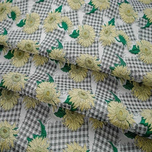 Sunflower Jacquard Brocade Fabric By The Yard