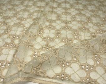 Organza Embroidery Fabric，Bridal Lace Fashion Wedding Dress By The Yard