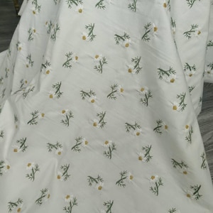 Flower Embroidery Cotton Fabric ,Cotton Embroidered Fabric For Dress,Clothing,National Style Fabric By The Yard