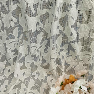 Cotton Eyelet Borders Fabric, Embroidery Cotton Fabric, Hollowed Border Lace Fabric By The Yard