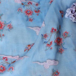 Print Ramie Stoff Meterware