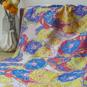 Brocade Fabric,Soft Sheen Flower Jacquard Fabric By The Yard