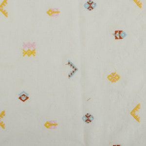 Flower Embroidery Cotton Linen Fabric ,Embroidered Fabric For Dress,Clothing,National Style Fabric By The Yard