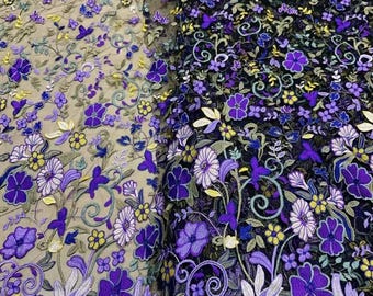 Floral Stickerei Spitze Stoff, Französische Brautspitze, Polyester Schüttgut