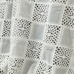 Cotton Eyelet Borders Fabric, Embroidery Cotton Fabric, Hollowed Border Lace Fabric By The Yard