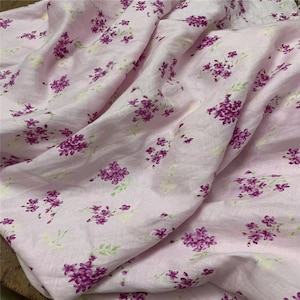 Flower Linen Fabric By The Yard