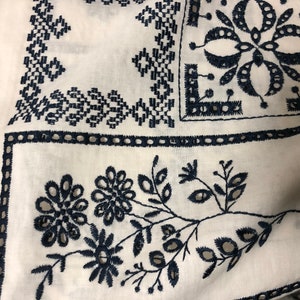 Flower Embroidery Cotton Fabric ,Cotton Embroidered Fabric For Dress,Clothing,National Style Fabric By The Yard