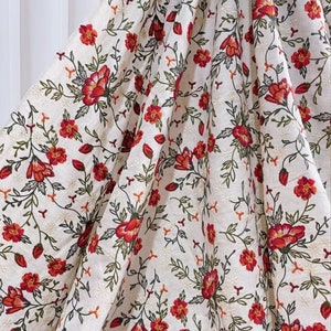 Embroidey Linen Fabric By The Yard