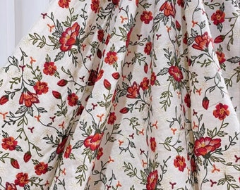 Embroidey Linen Fabric By The Yard