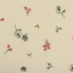 Flower Embroidery Cotton Linen Fabric ,Embroidered Fabric For Dress,Clothing,National Style Fabric By The Yard