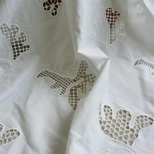 Cotton Eyelet Borders Fabric, Embroidery Cotton Fabric, Hollowed Border Lace Fabric By The Yard