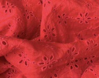 Embroidery Linen Fabric By The Yard